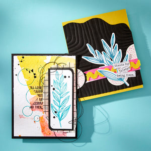 Flourishing Press + Foil Plate & Die Set by Dina Wakley