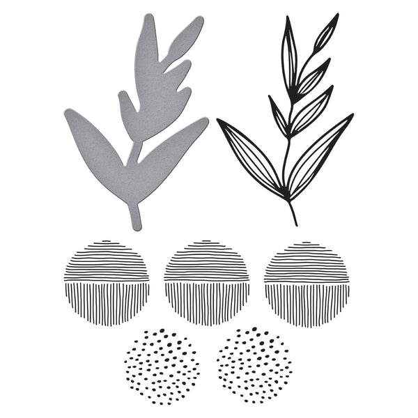 Growing Press + Foil Plate & Die Set by Dina Wakley
