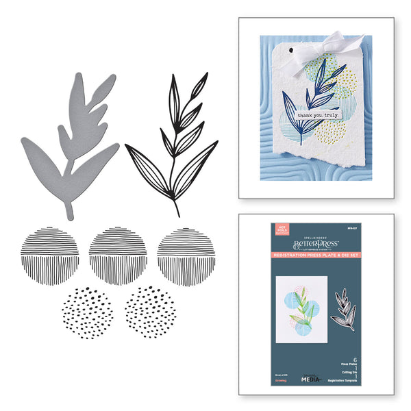 Growing Press + Foil Plate & Die Set by Dina Wakley