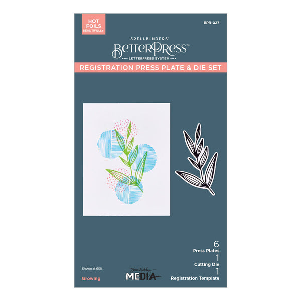 Growing Press + Foil Plate & Die Set by Dina Wakley