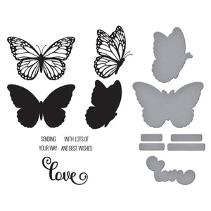 Butterfly Silhouettes Registration Press + Foil Plate & Die Set by Lisa Horton