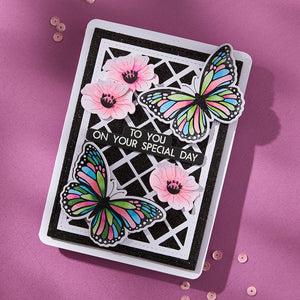 Butterfly Silhouettes Registration Press + Foil Plate & Die Set by Lisa Horton