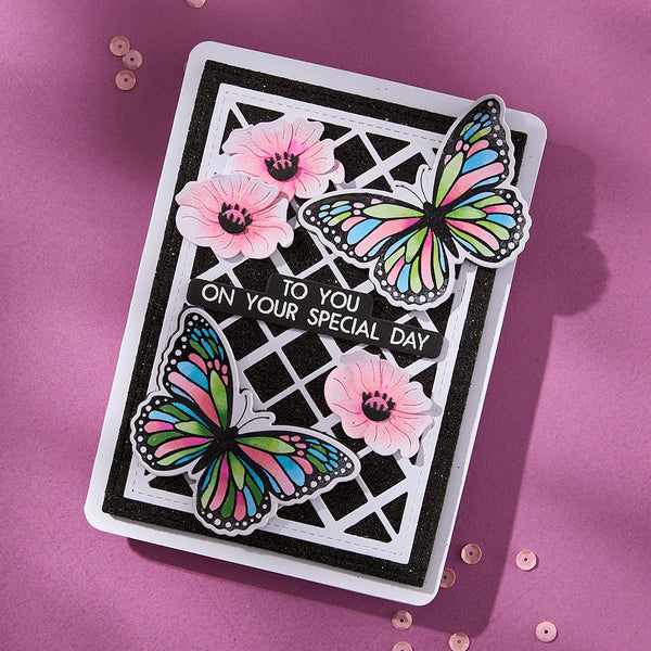 Butterfly Silhouettes Registration Press + Foil Plate & Die Set by Lisa Horton