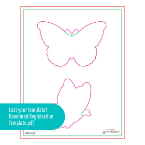 Butterfly Silhouettes Registration Press + Foil Plate & Die Set by Lisa Horton