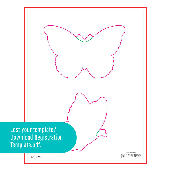Butterfly Silhouettes Registration Press + Foil Plate & Die Set by Lisa Horton