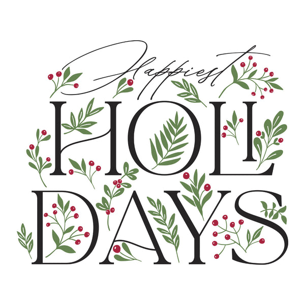 Happiest  Holidays Registration Press + Foil Plate by Yana Smakula