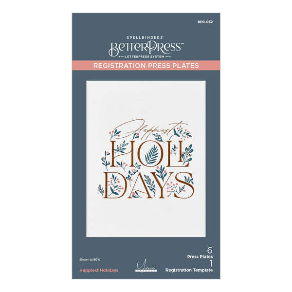 Happiest  Holidays Registration Press + Foil Plate by Yana Smakula