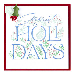Happiest  Holidays Registration Press + Foil Plate by Yana Smakula