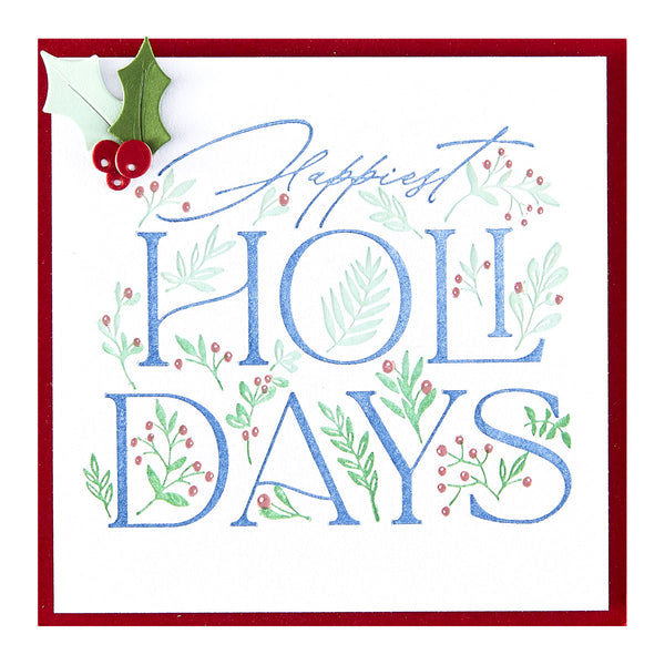 Happiest  Holidays Registration Press + Foil Plate by Yana Smakula