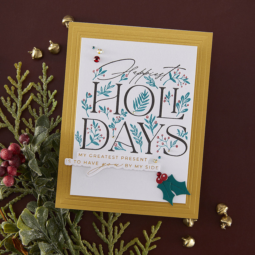 Happiest  Holidays Registration Press + Foil Plate by Yana Smakula