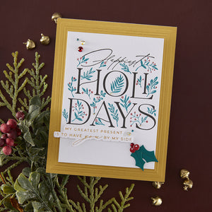 Happiest  Holidays Registration Press + Foil Plate by Yana Smakula