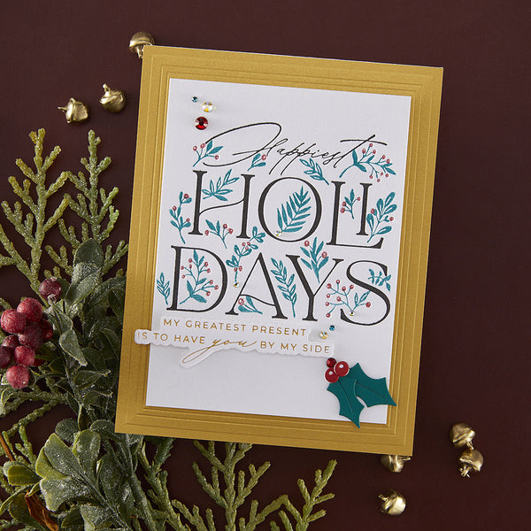 Happiest  Holidays Registration Press + Foil Plate by Yana Smakula