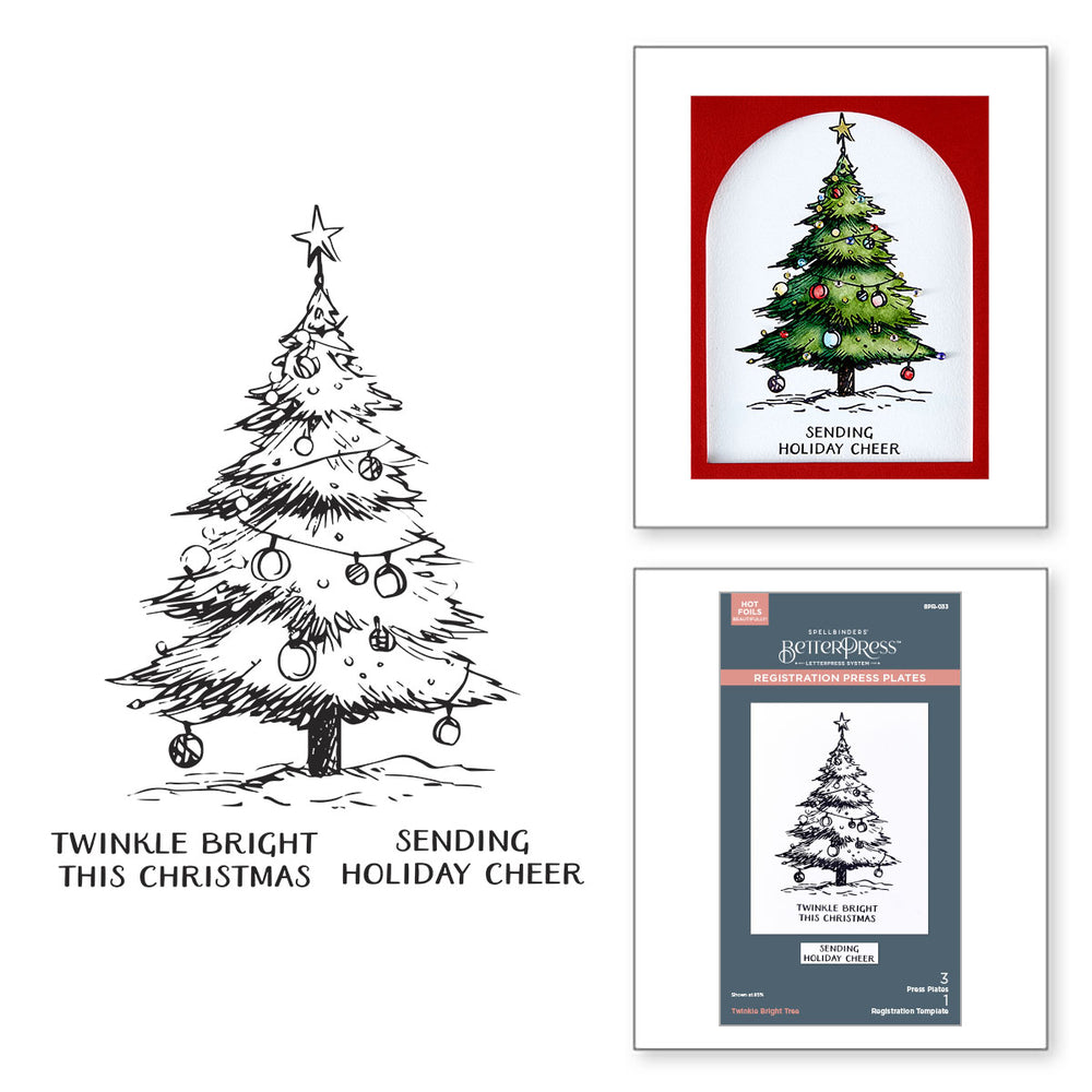 Twinkle Bright Tree Registration Press + Foil Plates