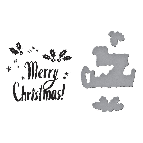Starry Merry Christmas Registration Press + Foil Plate & Die Set by Dina Wakley