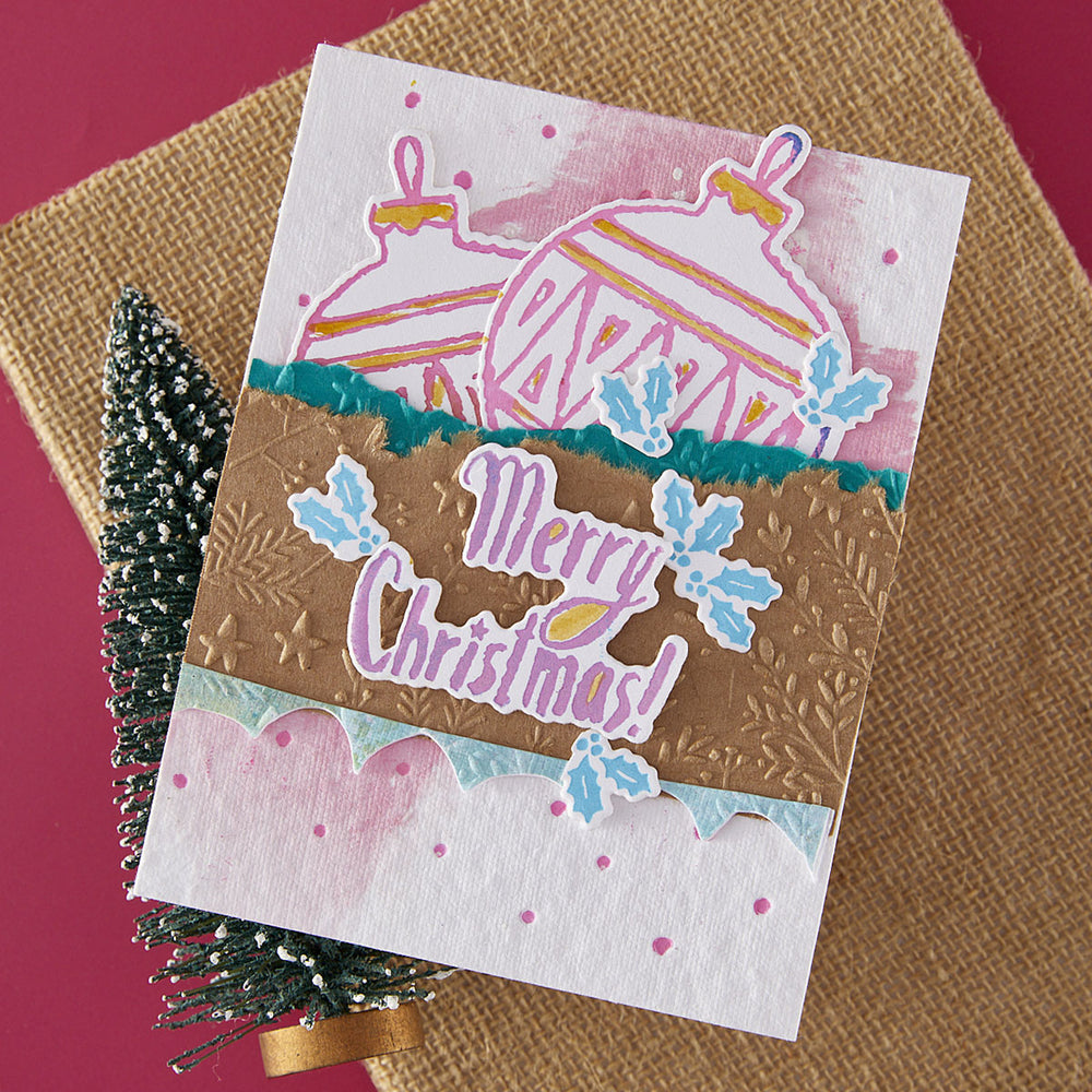 Starry Merry Christmas Registration Press + Foil Plate & Die Set by Dina Wakley