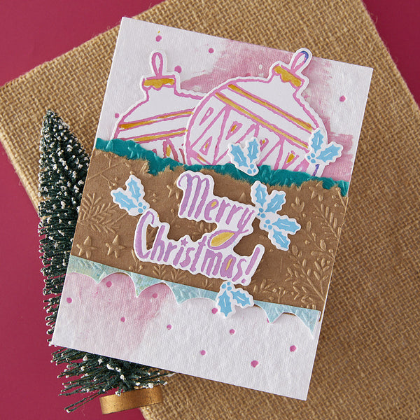 Starry Merry Christmas Registration Press + Foil Plate & Die Set by Dina Wakley