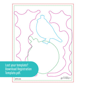 Merry, Merry, Merry Bird Registration Press + Foil Plate & Die Set by Dina Wakley