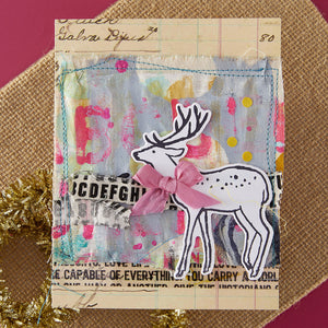 Cheer and Good Tidings Deer Registration Press + Foil Plate & Die Set by Dina Wakley