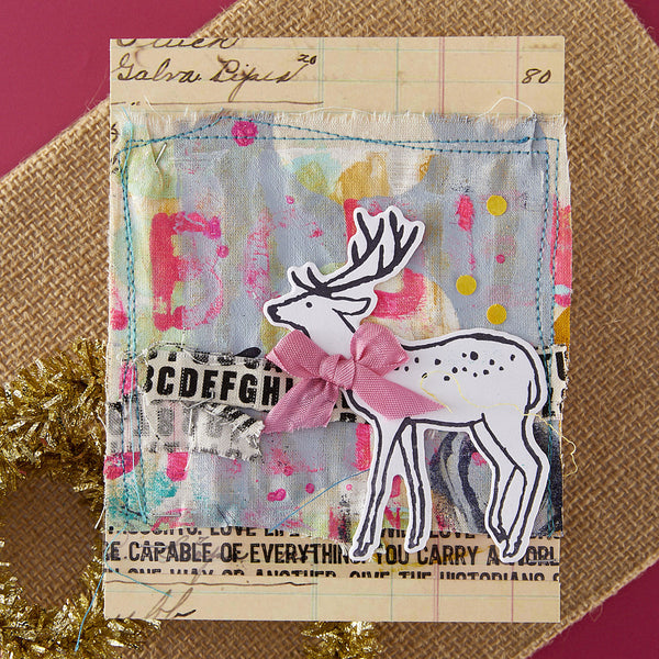 Cheer and Good Tidings Deer Registration Press + Foil Plate & Die Set by Dina Wakley