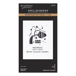 Block Print Aquarius Registration Press + Foil Plate