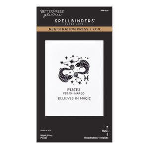 Block Print Pisces Registration Press + Foil Plate