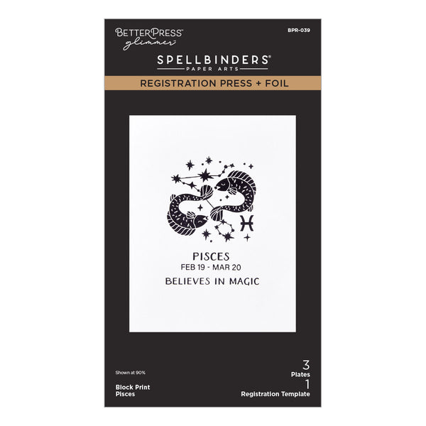 Block Print Pisces Registration Press + Foil Plate