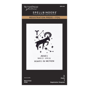 Block Print Aries Registration Press + Foil Plate