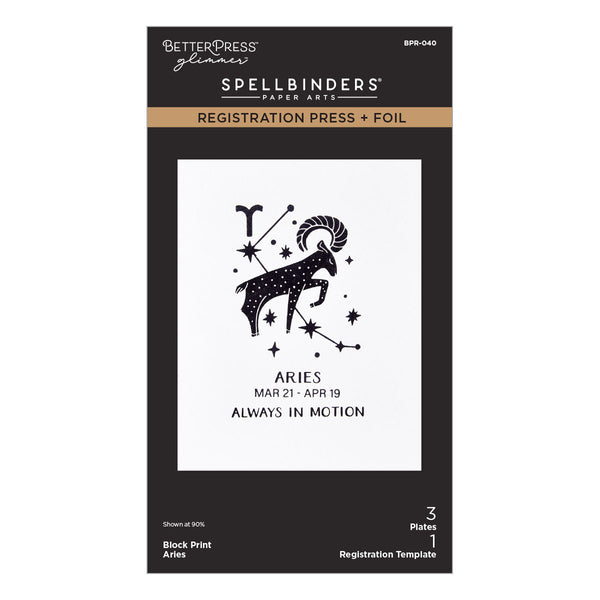 Block Print Aries Registration Press + Foil Plate