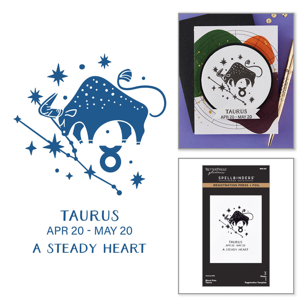 Block Print Taurus Registration Press + Foil Plate
