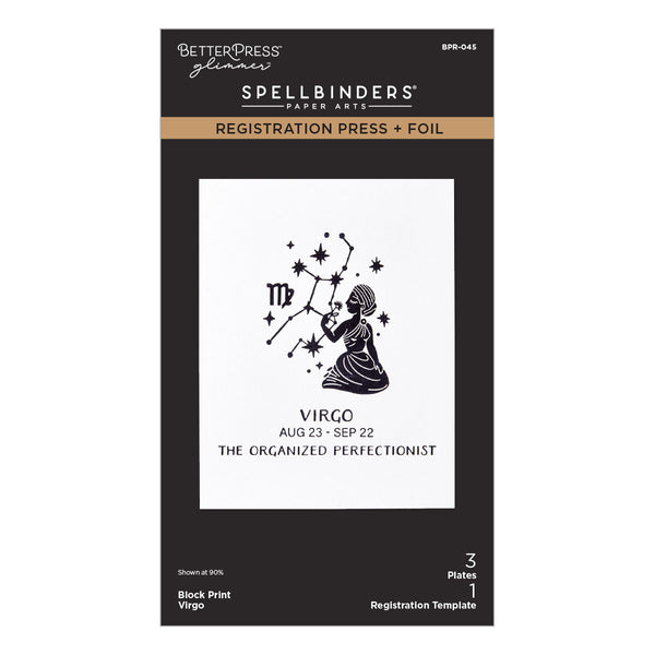 Block Print Virgo Registration Press + Foil Plate