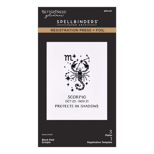 Block Print Scorpio Registration Press + Foil Plate
