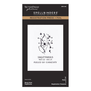 Block Print Sagittarius Registration Press + Foil Plate