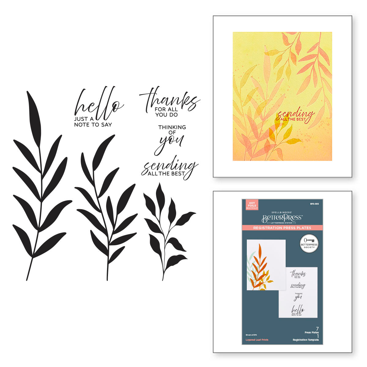 Layered Leaf Press Plates - BetterPress Society August 2024