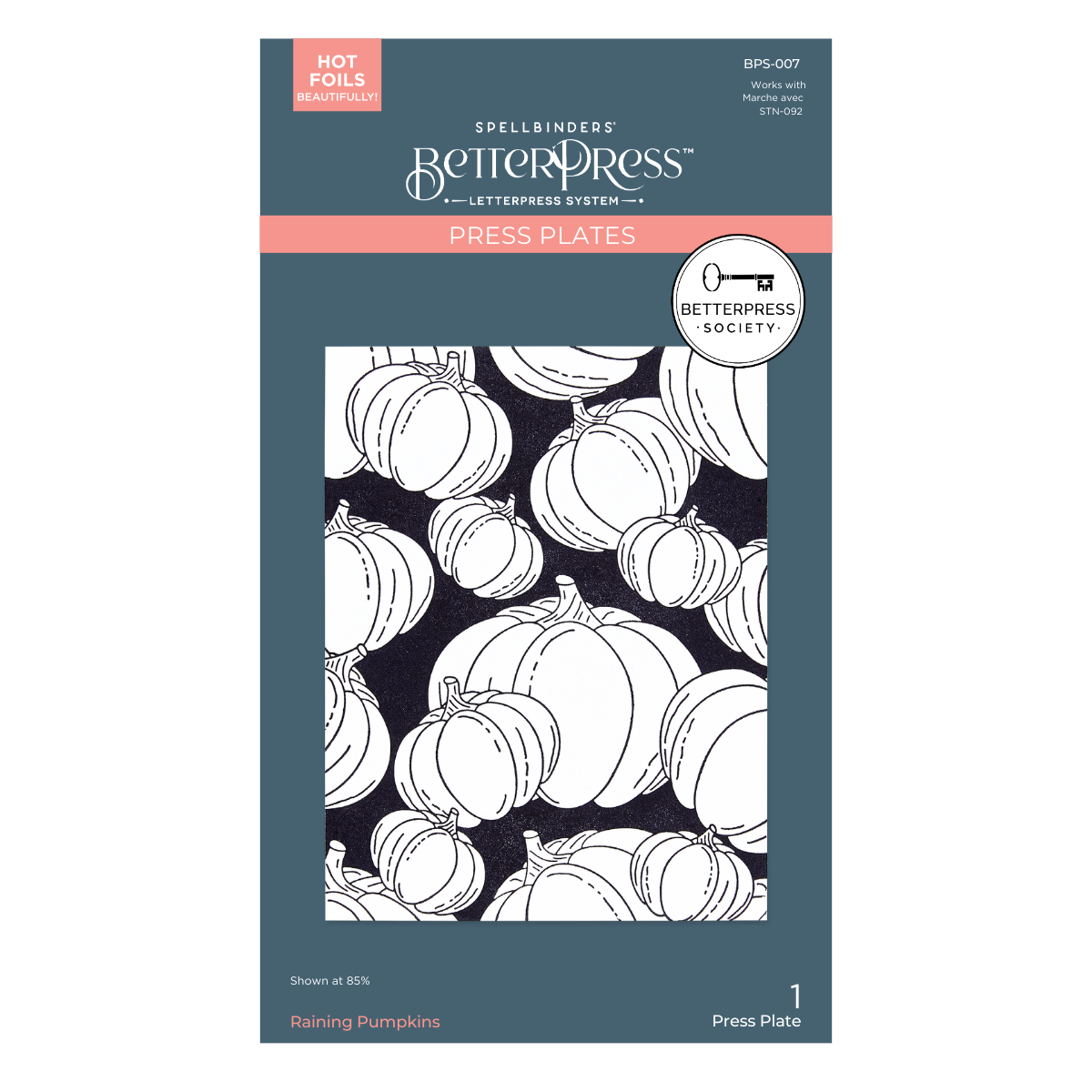 Raining Pumpkins Press Plate - BetterPress Society September 2024