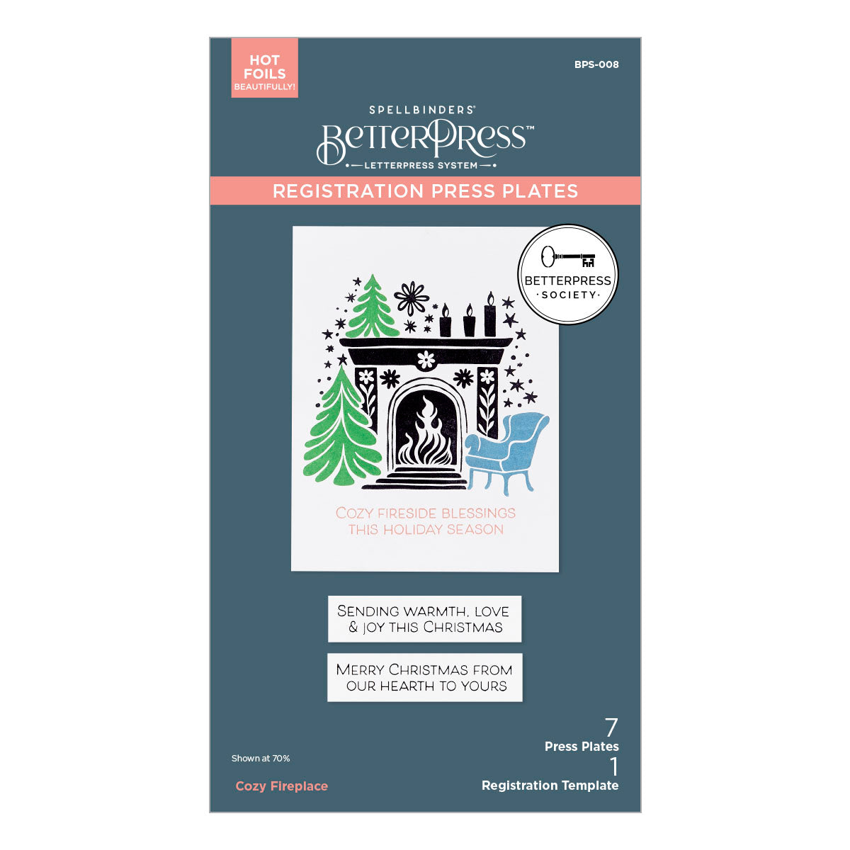 Cozy Fireplace Press Plates - BetterPress Society October 2024
