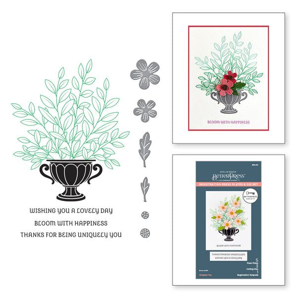 Uniquely You Press Plate & Die Set - BetterPress Society January 2025