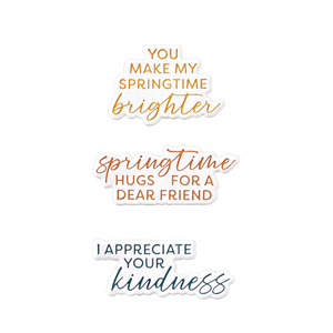 Bloom With Happiness Sentiments Press Plate & Die Set- BetterPress Society February 2025 Add-On