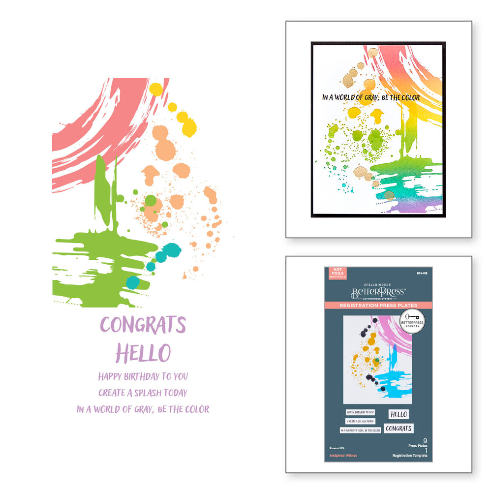 InkSpired Wishes Press Plates - BetterPress Society April 2025