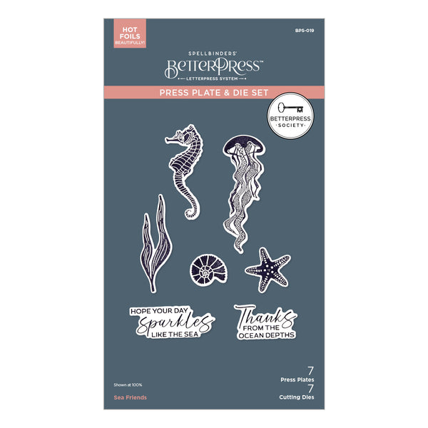Sea Friends Press Plate & Die Set - BetterPress Society June 2025