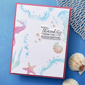 Sea Bubble Border Press Plate & Die Set - BetterPress Society June 2025 Add-On