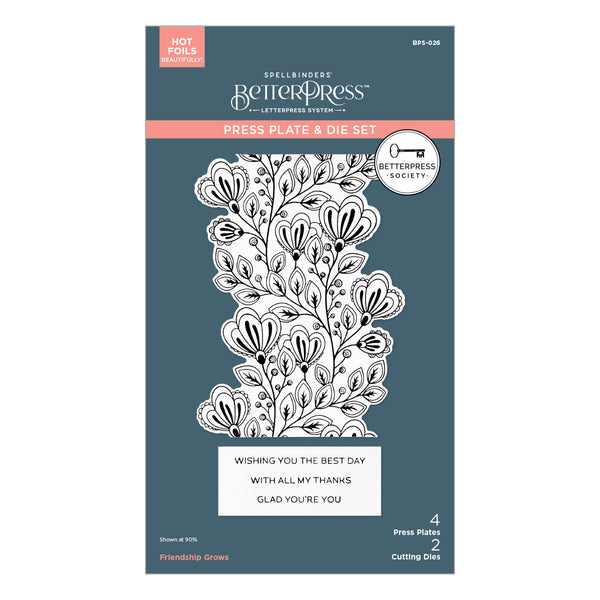 Friendship Grows Press Plate & Die Set - BetterPress Society November 2025