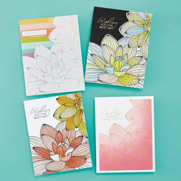 Layered Golden Bloom Stencil - BetterPress Society January 2026 Add-On