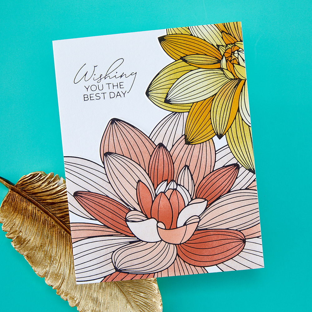 Layered Golden Bloom Stencil - BetterPress Society January 2026 Add-On