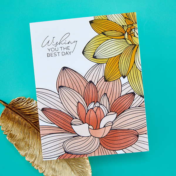 Layered Golden Bloom Stencil - BetterPress Society January 2026 Add-On