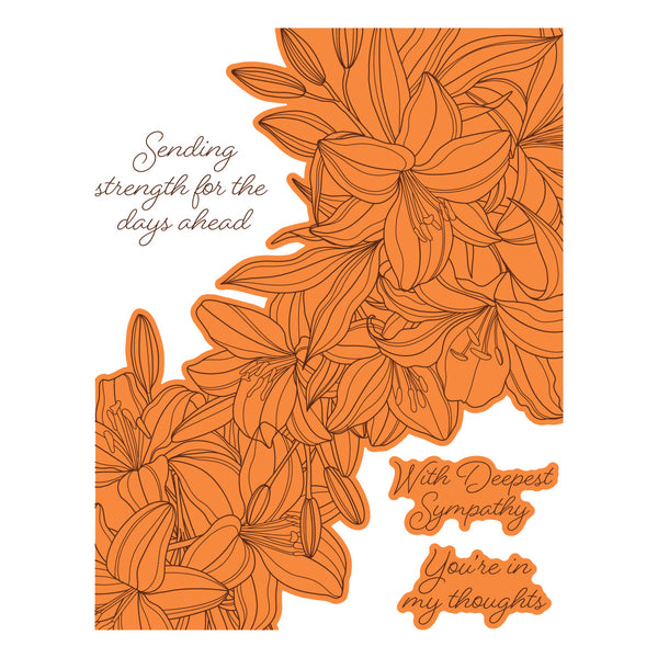 Cascading Lilies Press Plate & Die Set - BetterPress Society April 2026