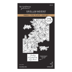Cascading Lilies Press Plate & Die Set - BetterPress Society April 2026