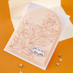 Cascading Lilies Press Plate & Die Set - BetterPress Society April 2026
