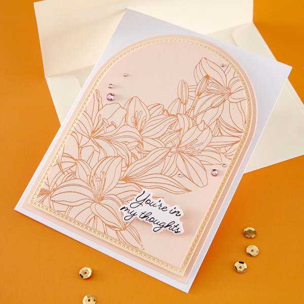 Cascading Lilies Press Plate & Die Set - BetterPress Society April 2026