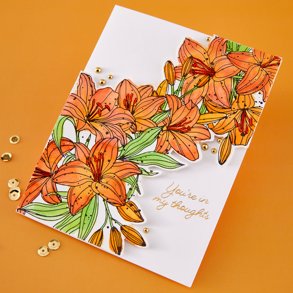Cascading Lilies Press Plate & Die Set - BetterPress Society April 2026