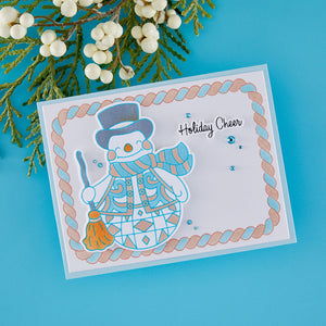 Layered Snowman Wishes Stencil - BetterPress Society July 2026 Add-On